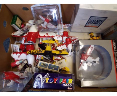 Model aeroplanes - a quantity of models of the Gee - Bee R1 and R2 to include diecast completed model kits of varying scales