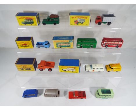 Matchbox - twelve diecast model motor vehicles by Lesney, six boxed to include No. 26, No. 60, No. 3, No. 6, No. 12 and No. 7