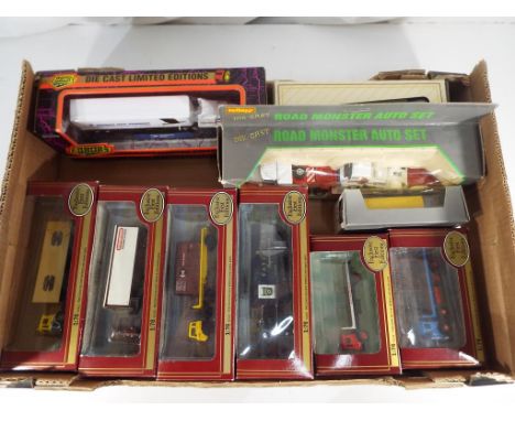 Diecast models - six Exclusive First Edition diecast model motor vehicles, an Efe OO scale, a Telitoy Road Monster auto set ,