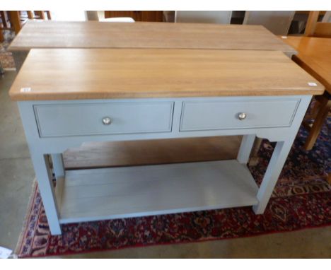 A Bramblecrest console light grey table - Height 82cm x Width 120cm x Depth 40cm