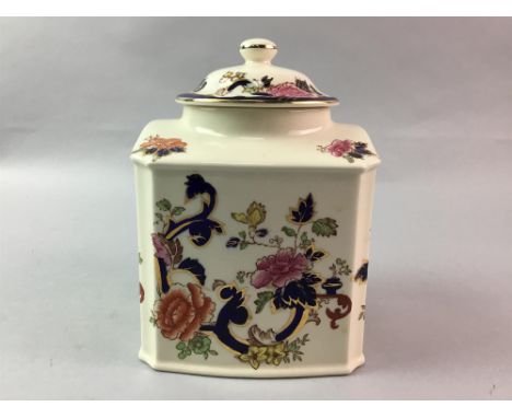 MASON'S LIDDED JAR/CADDY, along with Mason's bowl, Aynsley bowl and planter, and other decorative ceramics