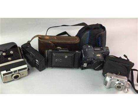 LOT OF VINTAGE CAMERAS, including Kodak and Nikon, in original cases