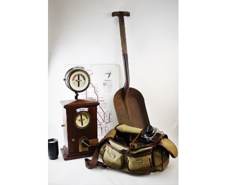 RAILWAY INTEREST: an 'up line/down line' indicator device made by R.E Thompson & Co (Instruments) Ltd, the device with twin b