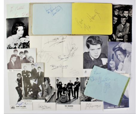ROLLING STONES INTEREST: Autographs by Mick Jagger, Keith Richards, Bill Wyman, Charlie Watts and Brian Jones of The Rolling 