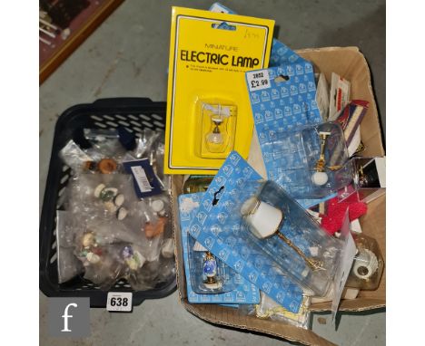 A collection of dolls house accessories by Hickleton Interiors, The Dolls House Emporium and similar, to include lamps and ot