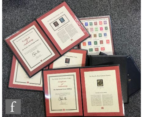 A group of nine Windsor and Connoisseur Collection postage stamp presentation folders, to include 'The world's first postage 