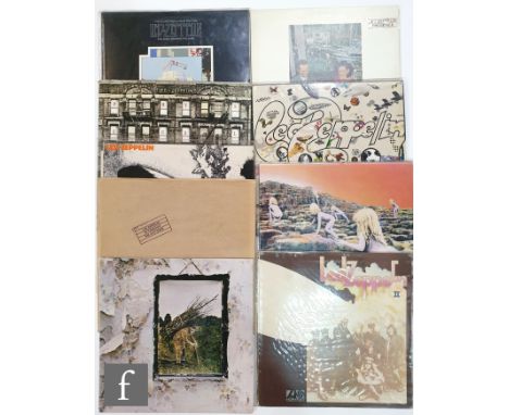 Led Zeppelin - A collection of LPs, to include Led Zeppelin IV (four symbols), Atlantic Deluxe, first pressing, with etched P