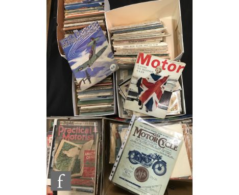 A large quantity of printed ephemera to include early,&nbsp; vintage vehicle and motorcycle magazines, automobile magazines a