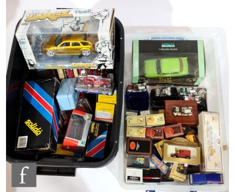 A collection of assorted diecast models to include Solido, Corgi Vanguards, EFE, Matchbox Models of Yesteryear to include var