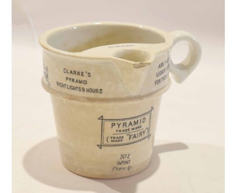 Late 19th century Clark's Pyramid night light or fairy night light  