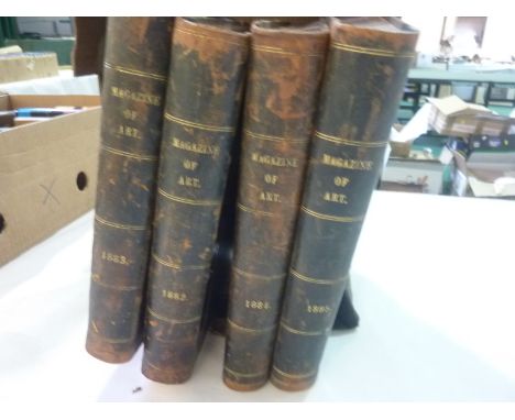 Magazine of Art.  4 bound illus. quarto vols. 1882 to 1885.