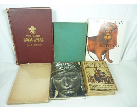 JOHNSTON A. K.  The Handy Royal Atlas of Modern Geography. Many double page eng. col. maps. Quarto. Orig. cloth, worn & split