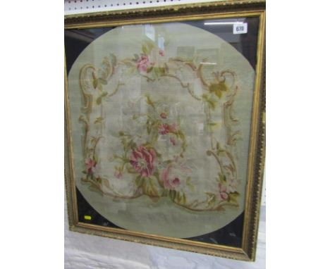 ANTIQUE TAPESTRY, continental floral designed tapestry panel, 60cm x 53cm 