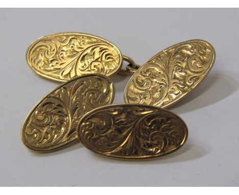 A PAIR OF VINTAGE 9ct GOLD CUFFLINKS, approx. 8.3 grams in weight 