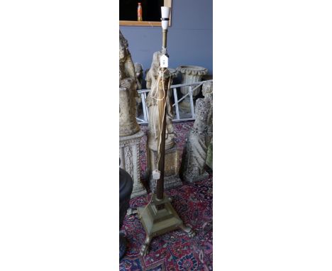 A 20th century brass Corinthian column telescopic standard lamp**CONDITION REPORT**PLEASE NOTE:- Prospective buyers are stron