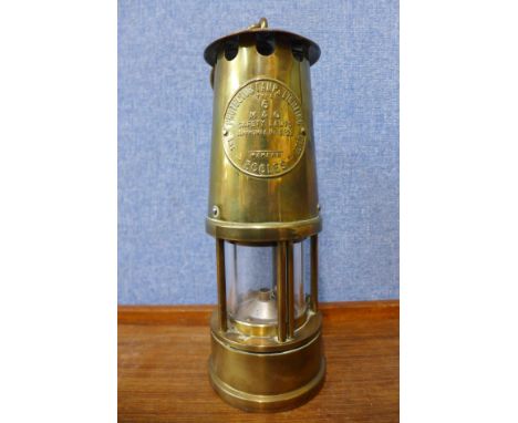 An Eccles Type 6 brass miners lamp 