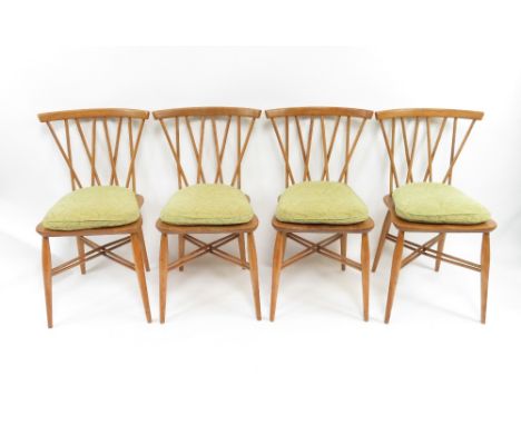 A set of Ercol Chiltern patterned chairs