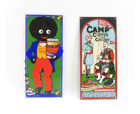 Two enamel signs, Camp Coffee and Robertsons Golden Shred Marmalade