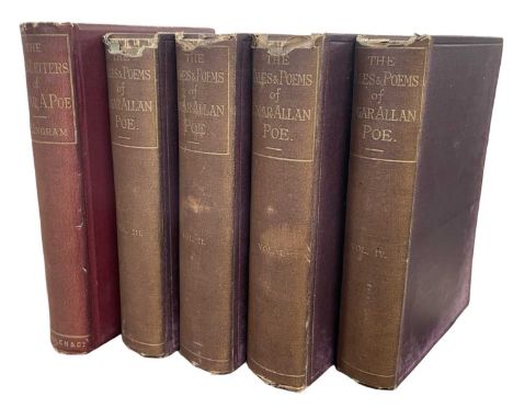 POE, Edgar Allan, The Tales and Poems of Edgar Allan Poe with biographical essay by John H. Ingram, 4 volume set, London: Joh