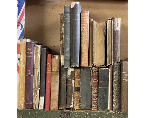 Five books of various antiquarian and vintage bindings, various subjects, fiction and non fiction, mostly publishers cloths a
