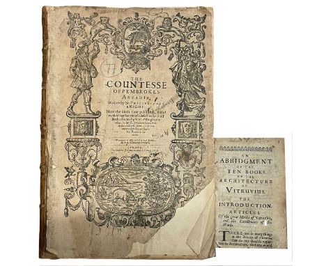 The Countess of Pembokes, Arcadia. Written by St Philip Sidney Knight. 1638 Disbound folio. Defective. Lacking some leafs, te