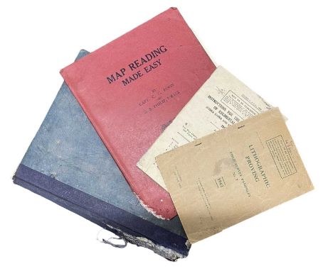WW2 Manuscript Book “Survey Training Centre Wynnstay - Rueben, Lithographic Draughtman’s Course. 1942-1943. 4to, period quart