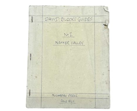 WW2 NORFOLK. Typescript and Manuscript Fictitious Guidebook.”Sawd Block’s Guide Books. No. 1 The Natter Valley”. Dated 1944 t