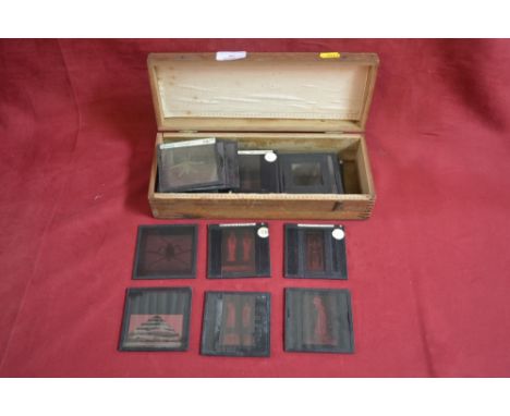 A box of glass Magic Lantern plates