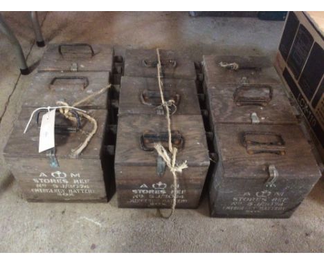 Nine Army emergency battery boxes