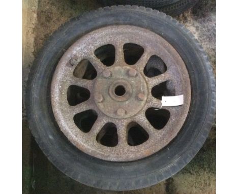 Two Dunlop wheels and tyres; and one other 