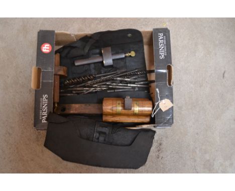 A box of old tools, drill bits etc.