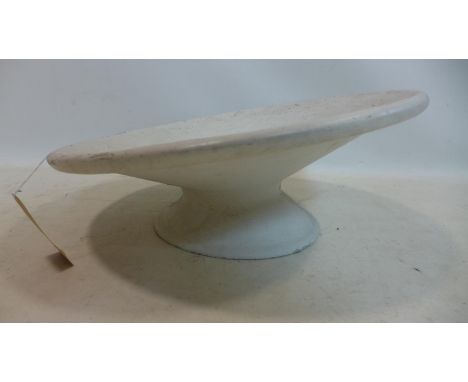 A Willy Guhl Diablo canted planter for Eternit of Switzerland, stamped 9/20/1966, H.27cm Diameter 64cm 