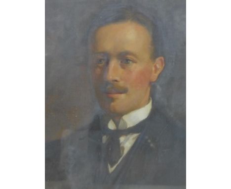 Early 20th century school, Portrait of a Gentleman, oil on canvas, in glazed giltwood frame, 56 x 45cm 