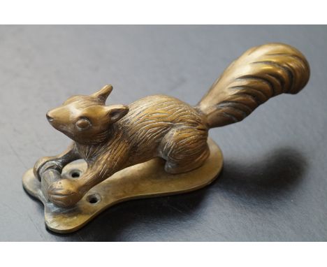 Brass squirrel door knocker