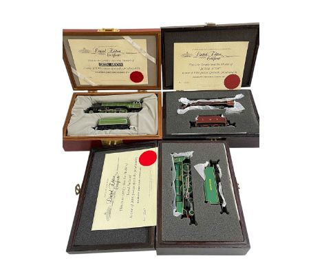 Bachmann limited edition 'Green Arrow', 'Royal Scot' and 'Lord Nelson' engines with tenders, boxed with certificates.