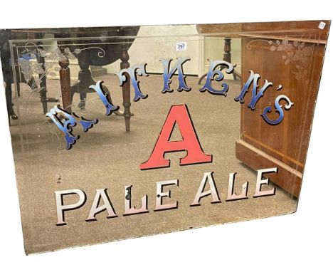 Vintage Aitkens Pale Ale advert mirror, 70cm by 95cm.
