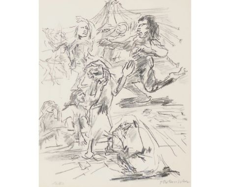 Oskar Kokoschka (1886-1980)"Michal despises David"From the portfolio "Saul and David"Lithograph on paperSigned and numbered 1