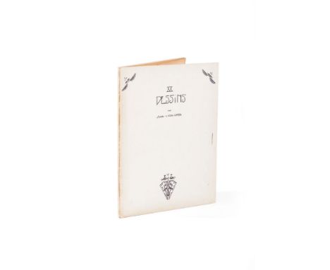 Amadeo de Souza-Cardoso (1887-1918)"XX Dessins"Album composed by "avant-propos" from Jérôme Doucet (2 sheets) and 20 lithogra