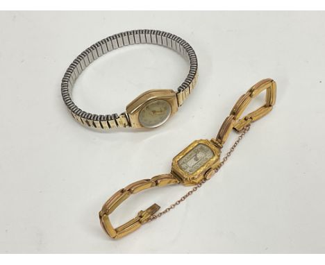 A 9ct gold 19205 cocktail watch and 1 other