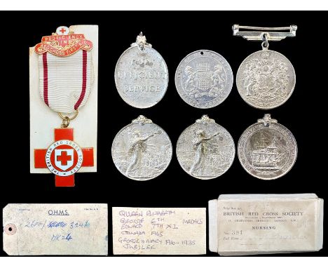 Collection of WWII Medals, comprising Canadian Volunteer Service Medal, George VI Royal Naval Long Service &amp; Good Conduct