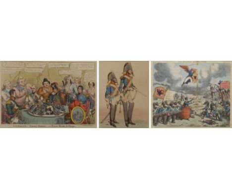 Charles Williams (British ?-1830): 'Caterer's - Boney Dish'd', hand-coloured etching pub. S Knight, 1813; Attrib. Charles Wil