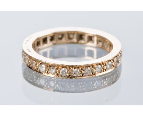 DIAMOND FULL ETERNITY RING
set with brilliant cut diamonds, hallmarked for nine carat gold, size J-K