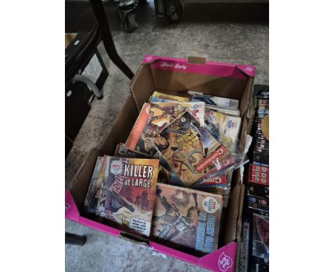 A box of approx. 195 commando, war picture library, combat picture library, battle, air ace comics, includes no 4 commando an