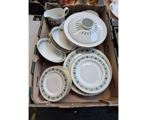 A box of Royal Doulton Tapestry dinnerware 