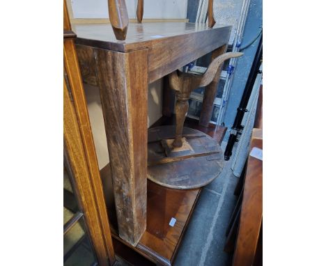 A side table, a Georgian tripod table and a mahogany coffee table.