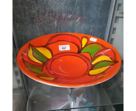 A Poole pottery 'Delphis' bowl, 27cm diameter.