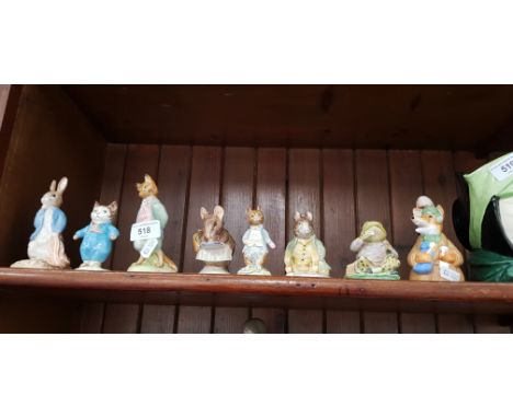 5 Beswick Beatrix Potter figurines including Samuel Whiskers, Mr Jeremy Fisher etc., Royal Albert Foxy Whiskered Gentleman an