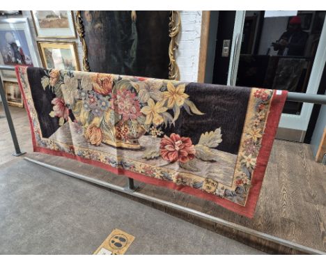 A French Point Des Meurins 'Panier De Fleurs' wall hanging tapestry, 145cm x 200cm