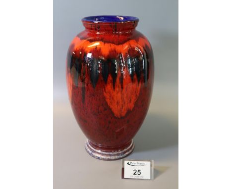 Poole pottery lava vase of ovoid form, 23cm high approx. (B.P. 21% + VAT) 