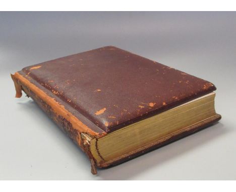 Late Victorian leather bound portrait album comprising black and white pictures. (B.P. 21% + VAT) 